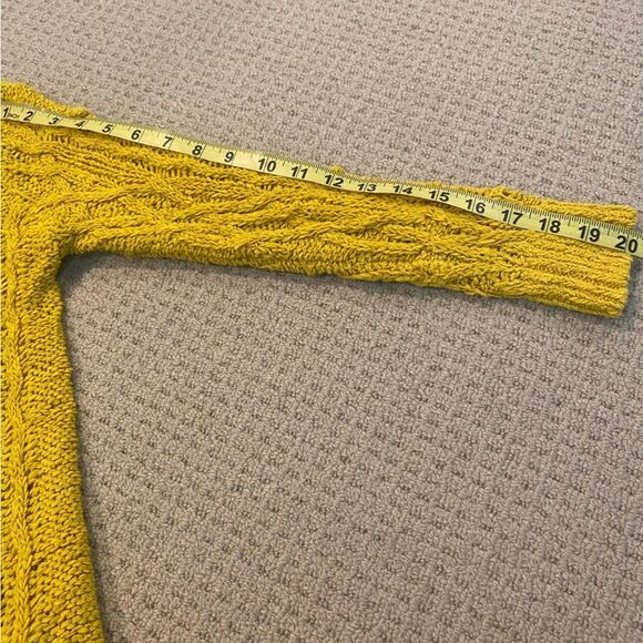 Zara Kids Yellow Crewneck Sweater with Cable Knit Size 11/12 - Picture 7 of 8